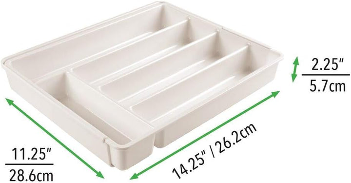 mDesign ausziehbarer Besteckkasten für Schublade und Küchenschrank – Küchen Organizer mit sechs Fäch