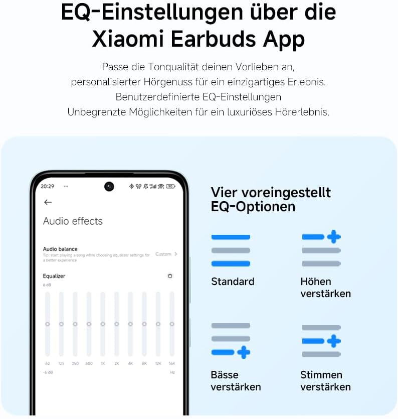 Redmi Buds 6 Lite - In-Ear Kopfhörer, dynamisches 40dB Active Noise Cancellation, bis 37 Stunden Akk