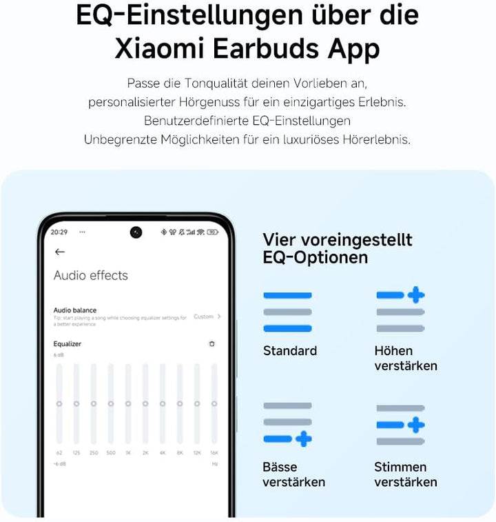 Redmi Buds 6 Lite - In-Ear Kopfhörer, dynamisches 40dB Active Noise Cancellation, bis 37 Stunden Akk