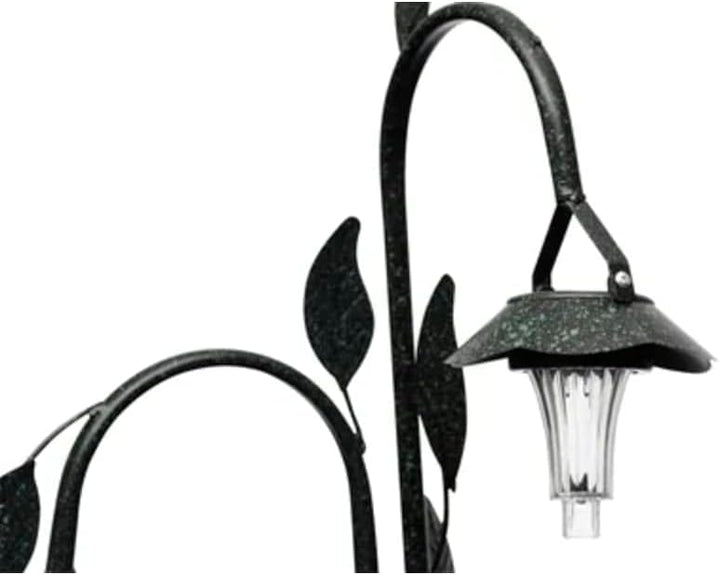 vidaXL Blumenampel Blumenständer Hängeampel Pflanzkörbe Solarleuchte Blumensäule Metall