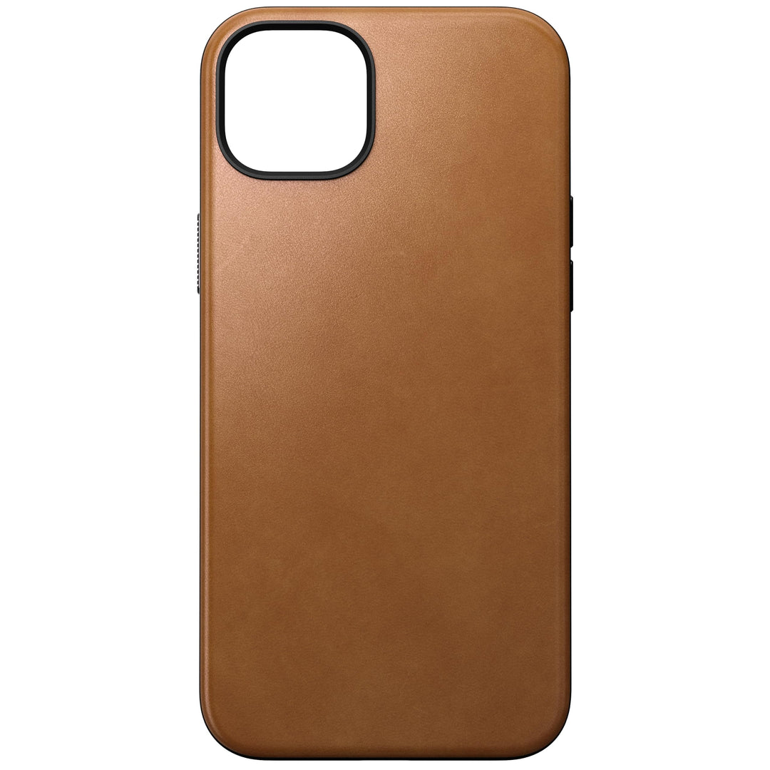 NOMAD Modern Leather Case | für iPhone 15 Plus | Schutzhülle aus Polycarbonat und hochwertigem Echtl
