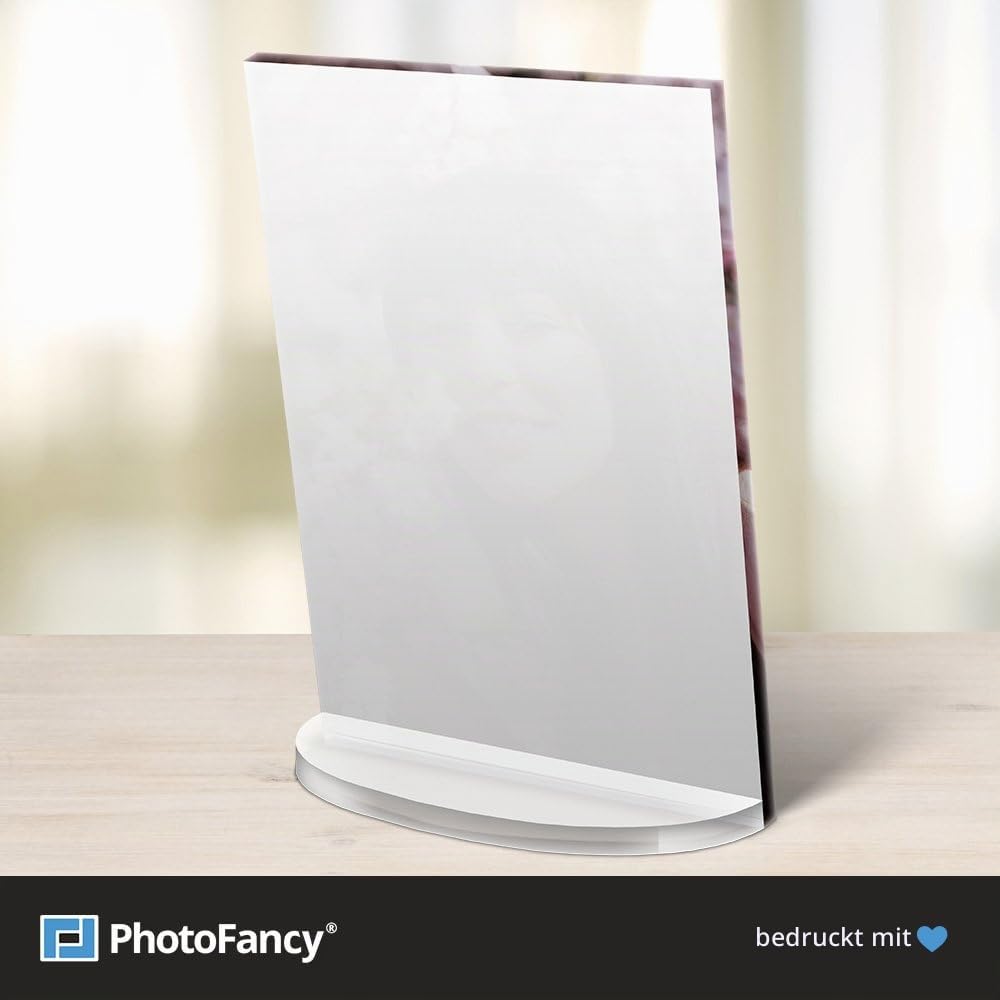 PhotoFancy® - Acryl Glas mit Foto Bedrucken - Acrylglas Personalisieren - Foto-Aufsteller mit eigene