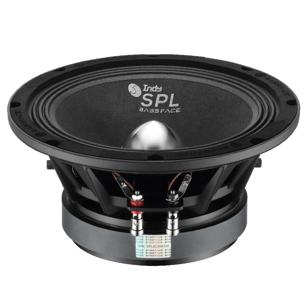 1 BASS FACE INDY SPL8M/4 professioneller midrange 20 cm 200 mm 8" Durchmesser 250 Watt rms und 500 W