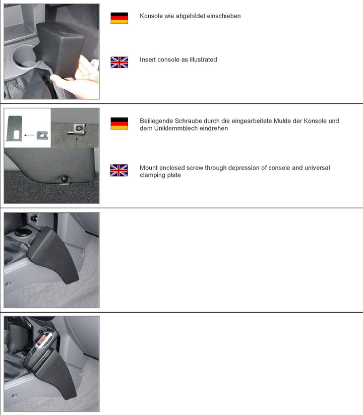 KUDA 084355 Halterung Kunstleder schwarz für Ford Ranger/Mazda BT-50 (J97M) ab 01/2007, 084355