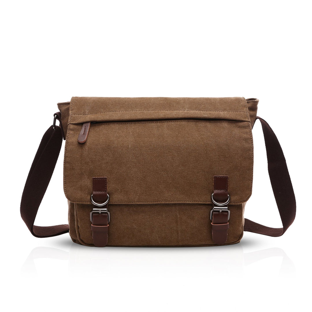 FANDARE Retro Umhängetasche Segeltuch Schultertasche Herren Damen Lehrertasche Briefträgertasche für