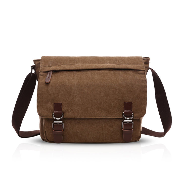 FANDARE Retro Umhängetasche Segeltuch Schultertasche Herren Damen Lehrertasche Briefträgertasche für