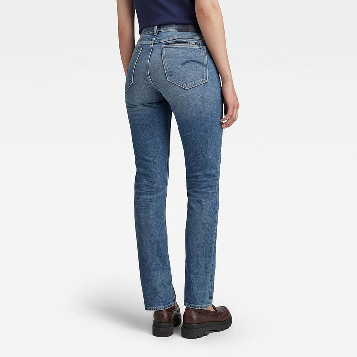 G-STAR RAW Damen Noxer Straight Jeans 24W / 30L Blau (Faded Cascade D17192-c052-c606), 24W / 30L Bla