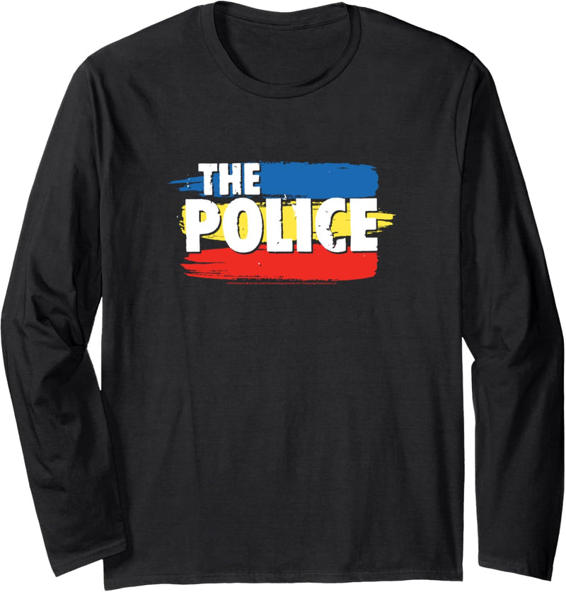 THE POLICE THREE STRIPES LOGO Langarmshirt