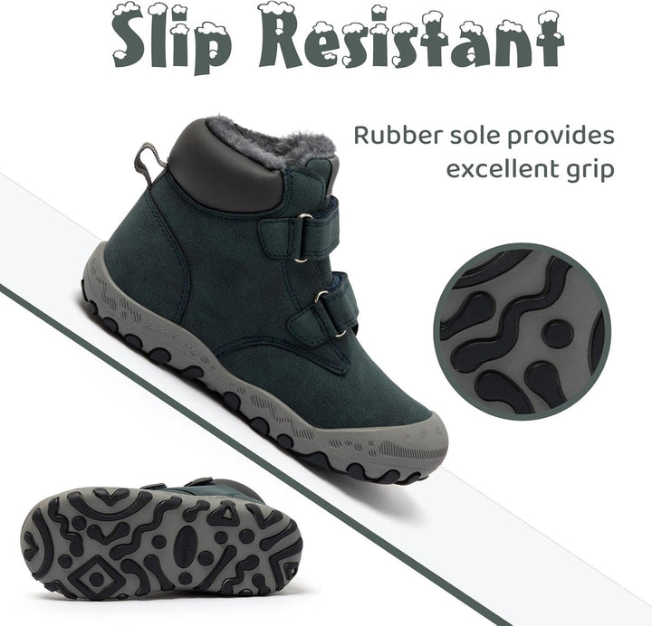 Mishansha Kinder Winterschuhe Warm Gefüttert Winterstiefel Jungen Mädchen Schneestiefel Outdoor Ruts
