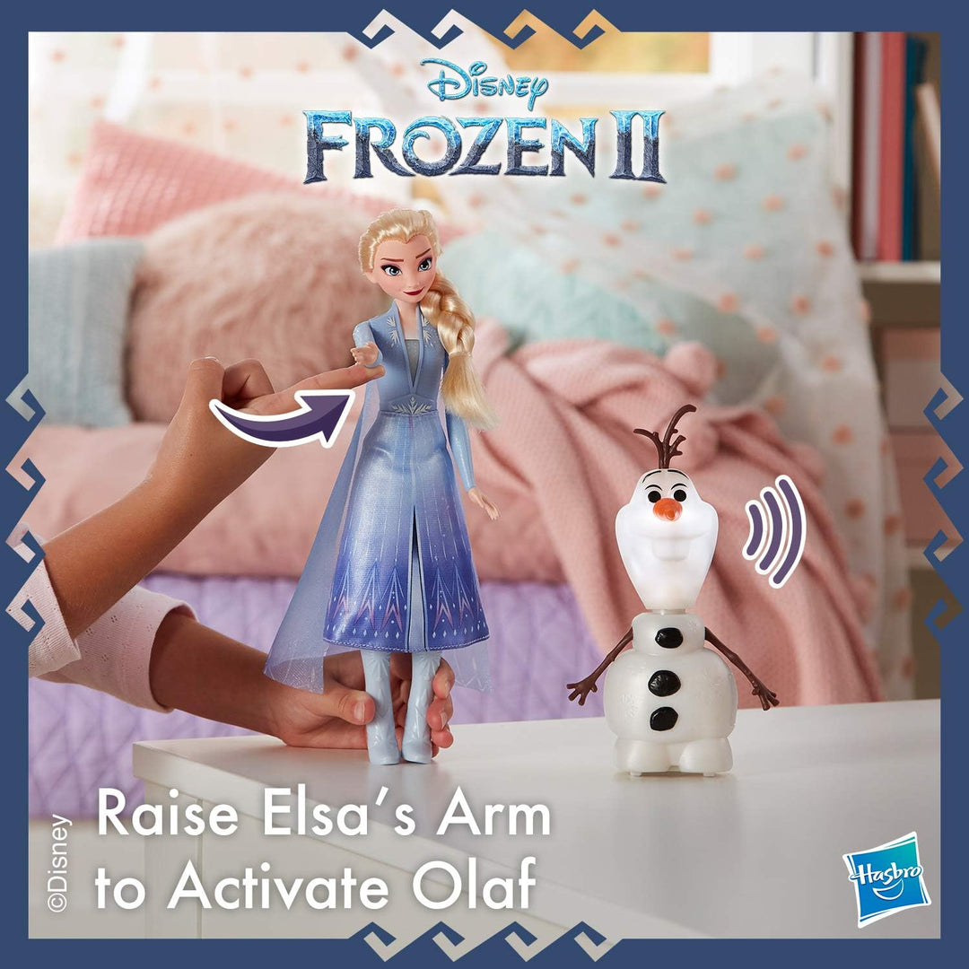Disney Frozen Talk and Glow Olaf and Elsa Dolls, Remote Control Elsa Activates Talking, Dancing, Glo