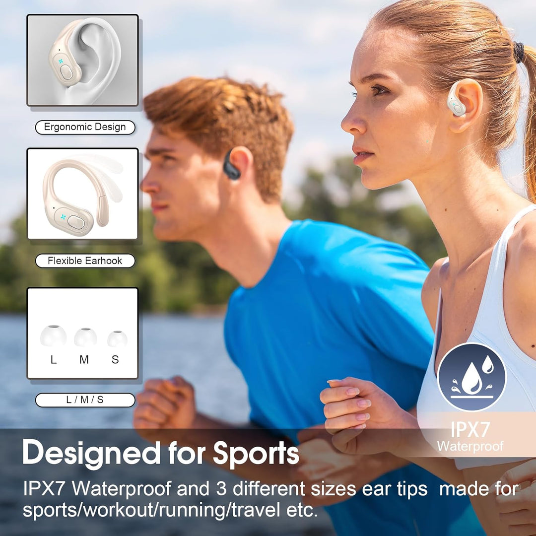 Aptkdoe In Ear Kopfhörer Kabellos Sport, Bluetooth 5.4 Kopfhörer mit ENC Mic, 75 Std Spielzeit, Anpa