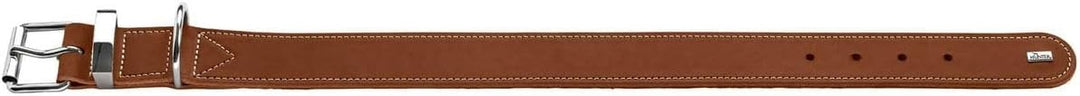 HUNTER AALBORG SPECIAL Hundehalsband, Leder, strapazierfähig, komfortabel, 55 (M), cognac cognac 55