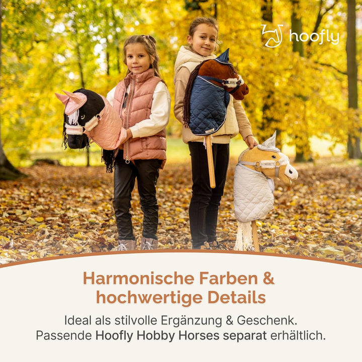 Hobby Horse Zubehör Set – Halfter mit Strick, Decke &amp; Fliegenhaube in Blau für Hobby Horses [TÜV gep