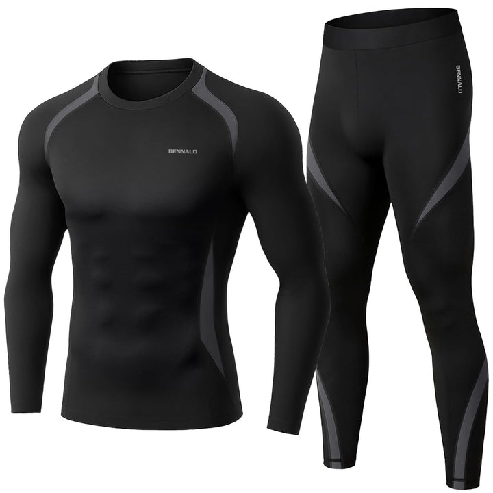 BENNALD Thermounterwäsche Herren, Skiunterwäsche Winter Thermowäsche Set Funktionsunterwäsche Warm W