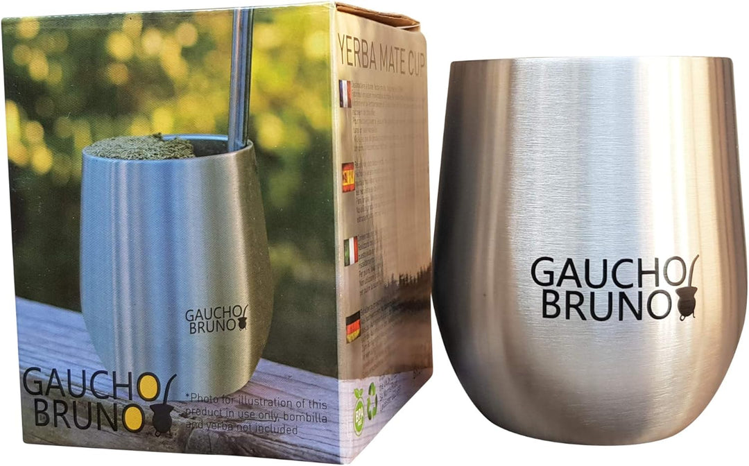 Gaucho Bruno - Thermo Mate aus Edelstahl zum Trinken von Yerba Mate | Leicht zu reinigen | Angenehm