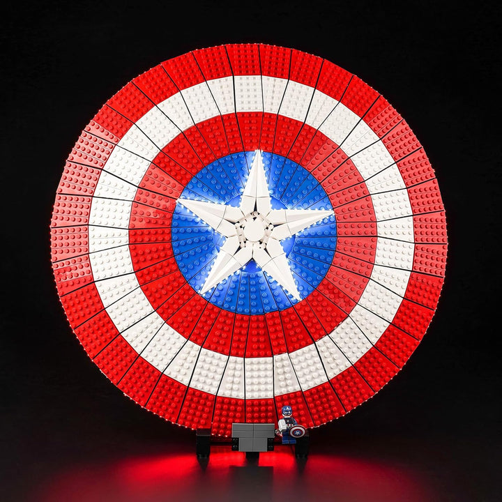 LocoLee Led Licht Set Kompatibel mit Lego Captain Americas Schild Set, Led Beleuchtungs Set Compatib