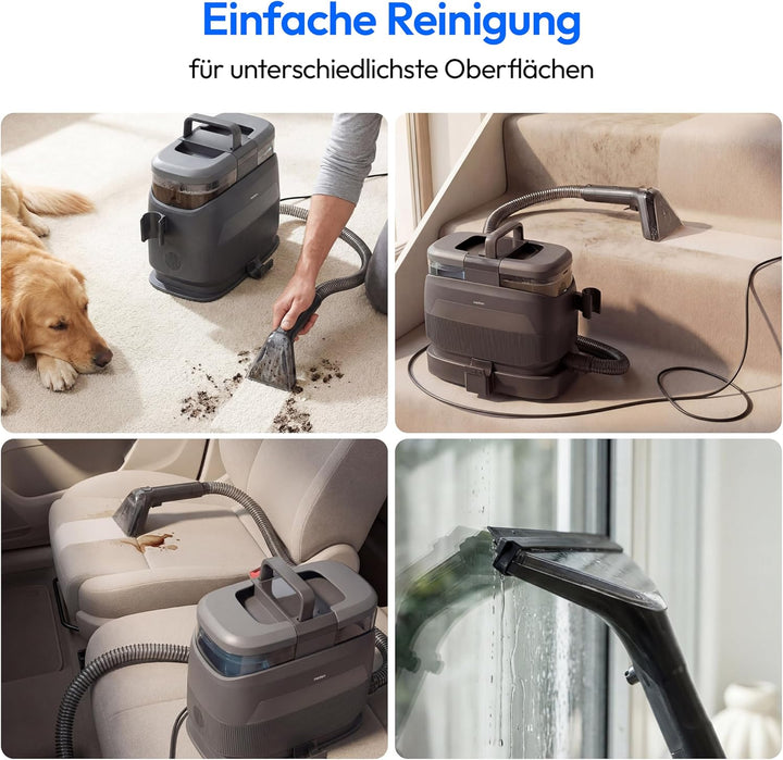 MEDION X10 UC Polsterreiniger Gerät Waschsauger (Nasssauger für Polster Teppiche Autositze, Kaltwass