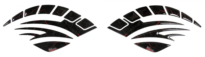 BIKE-label Tankpad seitlich Tankschutz Aufkleber Waben Rot Red 800760