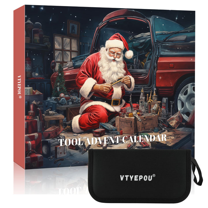 VTYEPOU Adventskalender Werkzeug Weihnachtskalender für Männer - Schraubendreher Satz Adventskalende