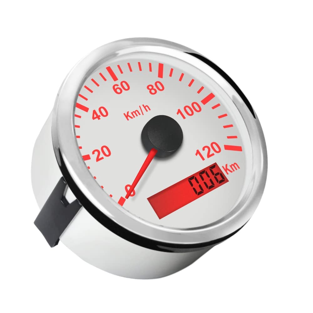 ELING GPS Tacho Kilometerzähler 120KM/H für Auto Marine UTV 85mm 12V/24V mit Hintergrundbeleuchtung