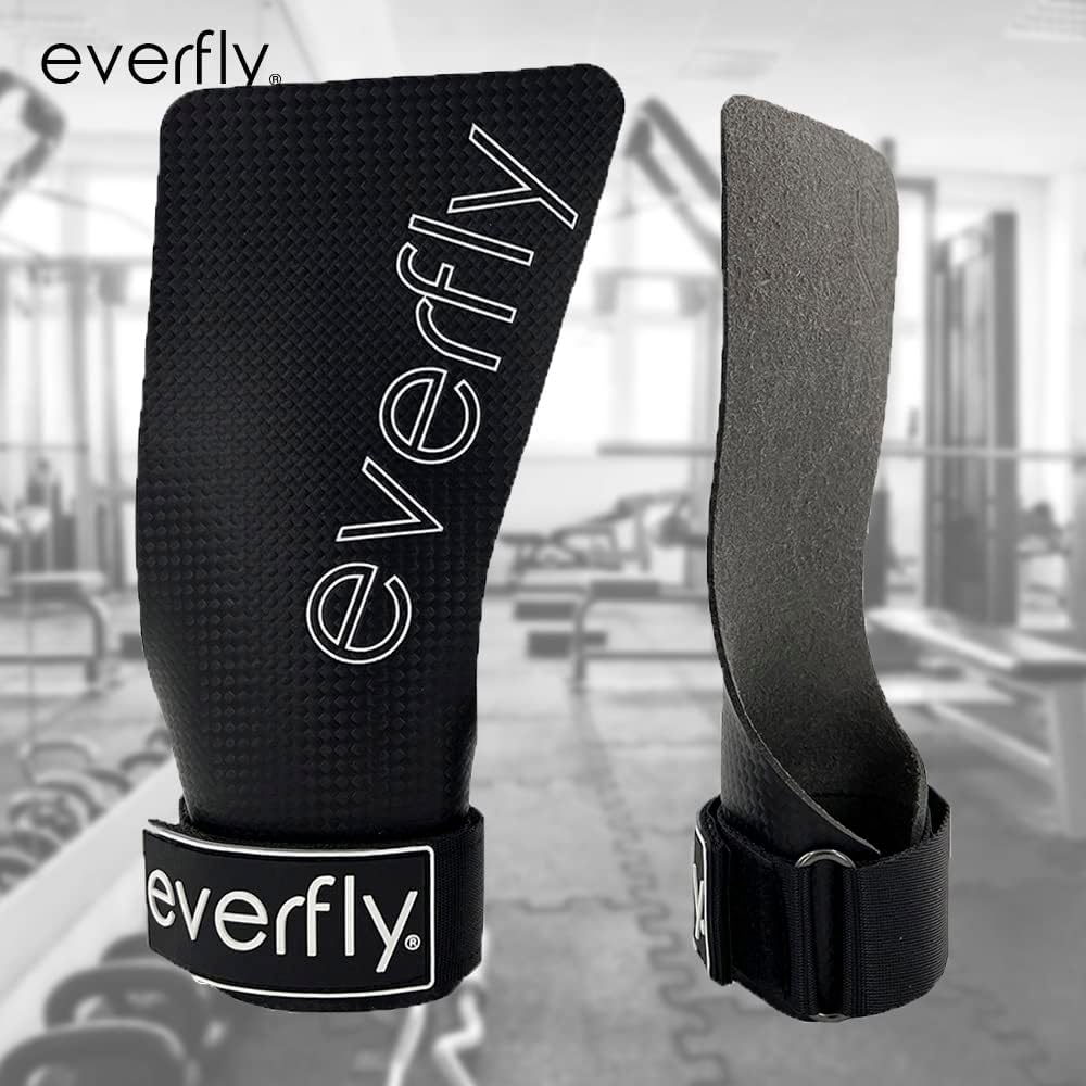 Everfly Fitness Handschuhe für Crossfit - Grips Herren Damen - Ohne Löcher - Carbonfaser - Trainings