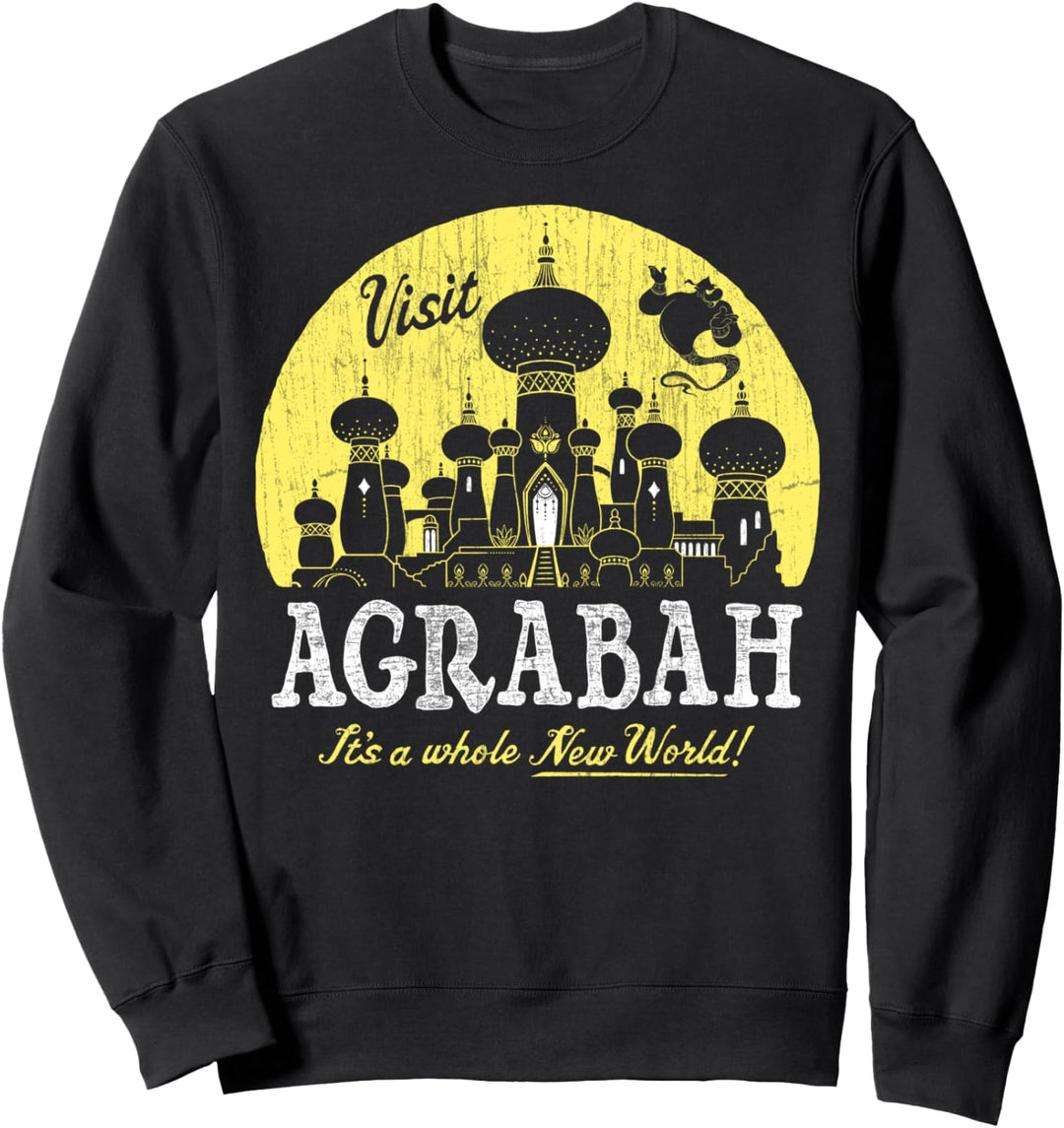 Disney Aladdin Genie Visit Agrabah City Silhouette Poster Sweatshirt