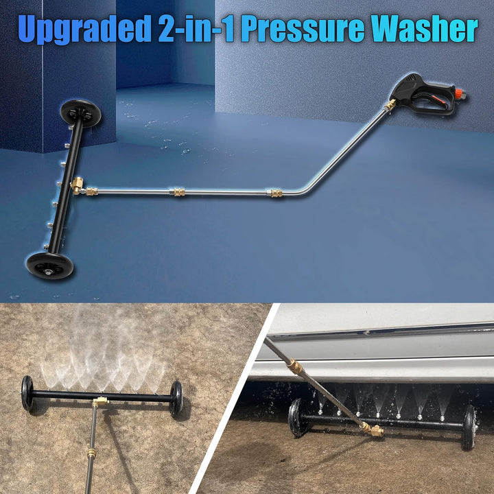 Tool Daily 60 cm 2-in-1 Unterboden-Hochdruckreiniger mit Adapter, kompatibel mit Karcher K2-K7, inkl