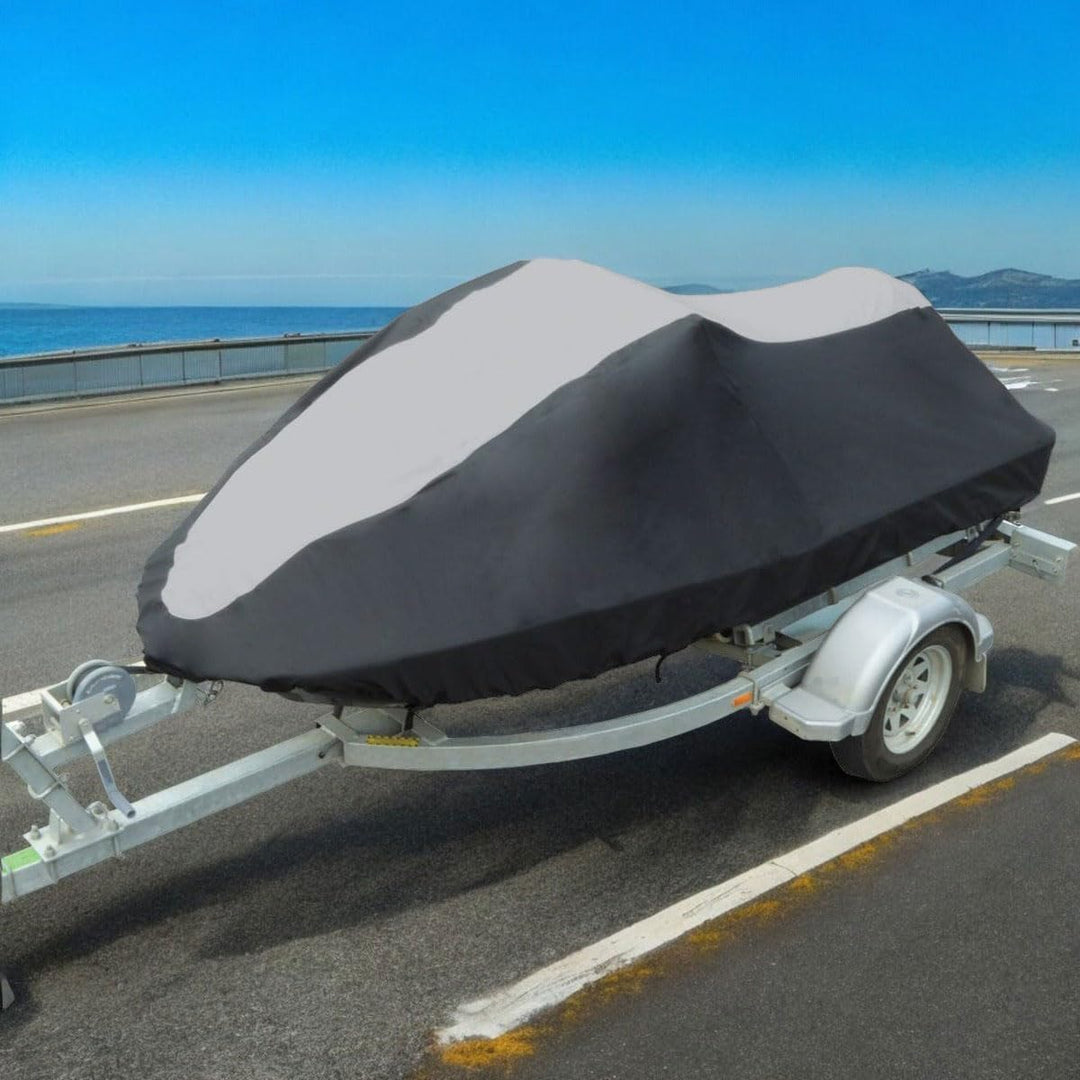 Oceansouth Jet Ski Abdeckplane Grau-Schwarz (Verschiedene Grössen) 2.9m - 3.4m, 2.9m - 3.4m