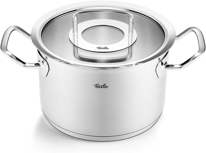 Fissler Original-Profi Collection/Edelstahl-Kochtopfset, 5-teilig, inkl. Glas-Deckel + Gratis Edelst
