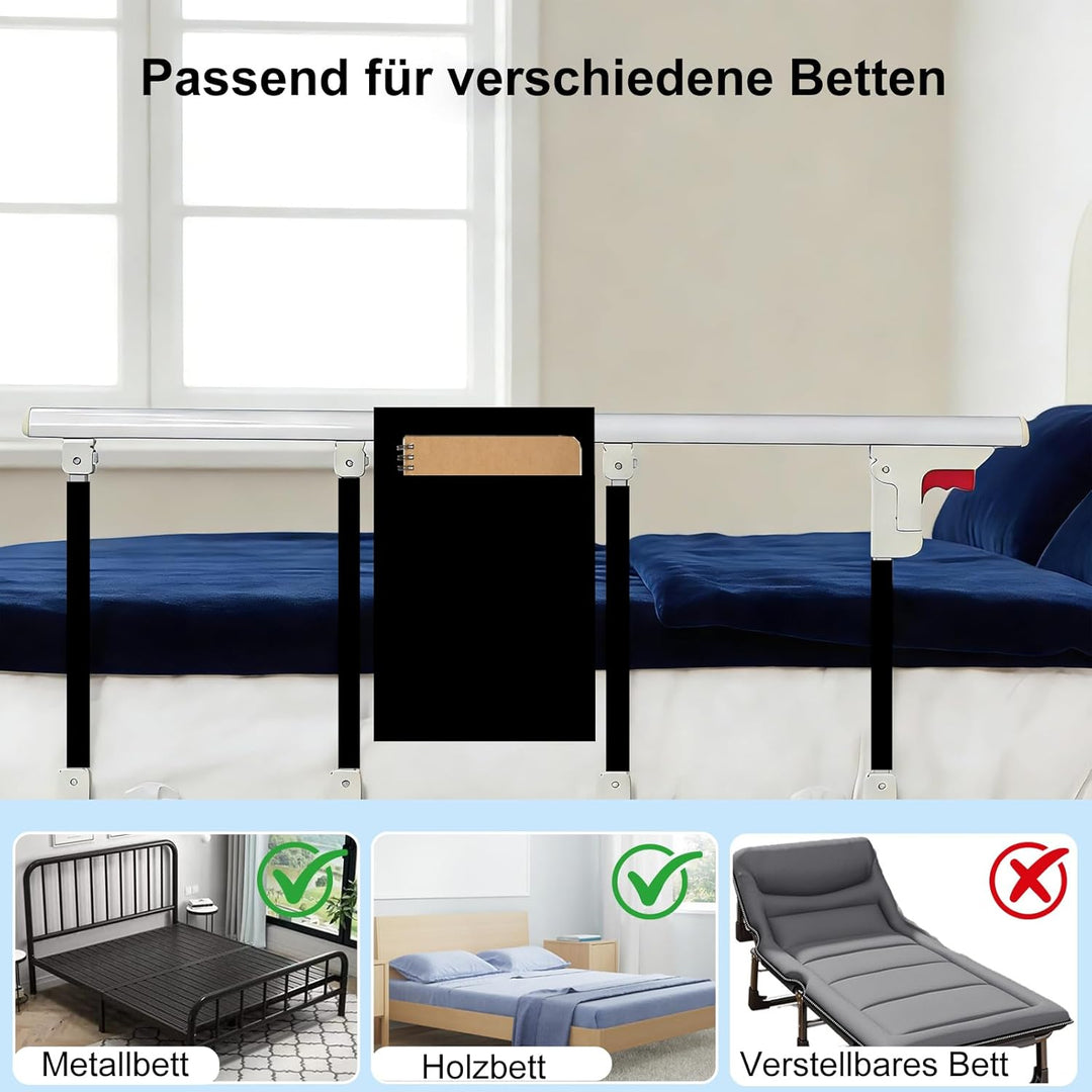 Swociro Faltbare Bettgitter-Sicherheits-Seitenschutz für ältere Menschen, Erwachsene unterstützen Gr