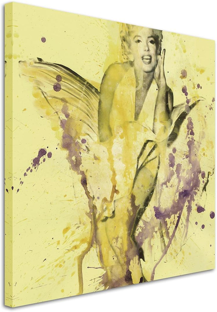 Marilyn_Monroe_V_60x60cm Splash Art Paul Sinus Aquarell, Gemälde, Kunstbild auf Leinwand
