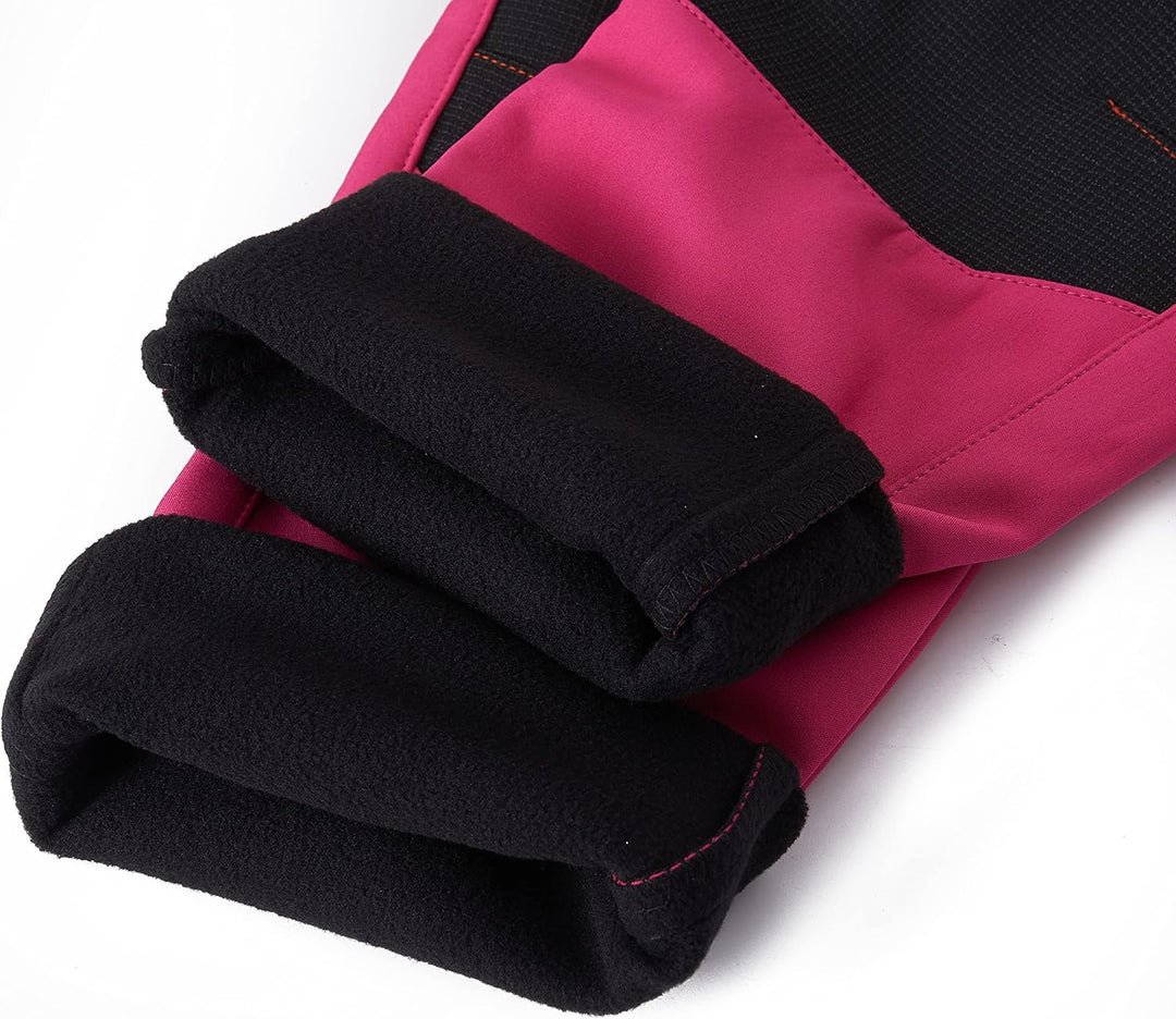 DAFENP Kinder Softshellhose Skihose Warm Gefüttert Thermohose Winter Wasserdicht Winddicht Schneehos