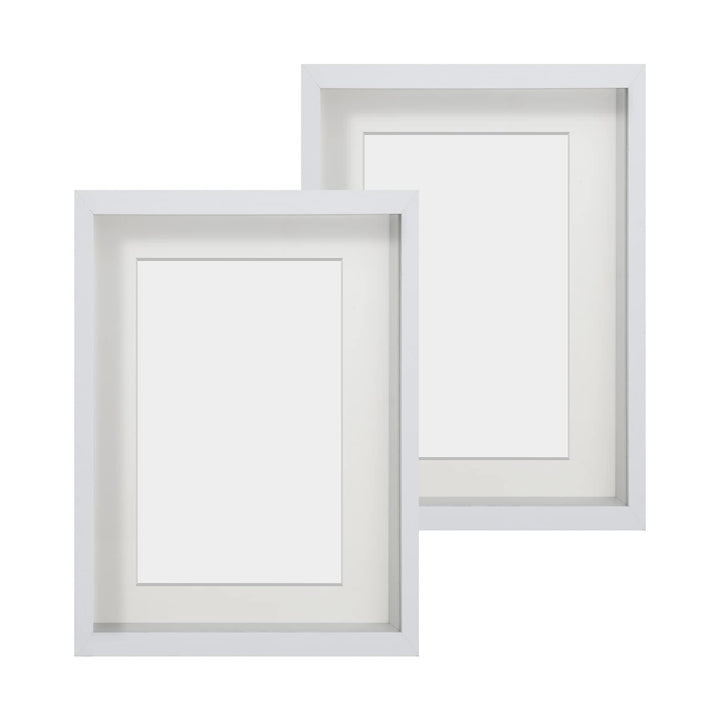 Anhow 2er 3D Bilderrahmen 15x20 cm, Echtglas 3D Bilderrahmen zum Befüllen 3cm Tiefer Objektrahmen mi