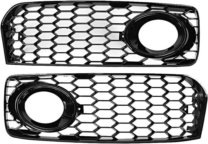 Qiilu Paar Nebelscheinwerfer Kühlergrill Modifikation Teile Passend für Audi A5 S-Line/S5 B8 RS5