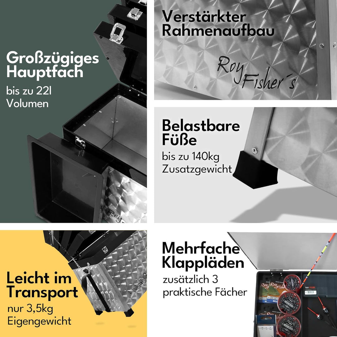 Roy Fishers Sitzkiepe - 4 Laden mit Tragegurt 4-ladig, 4-ladig
