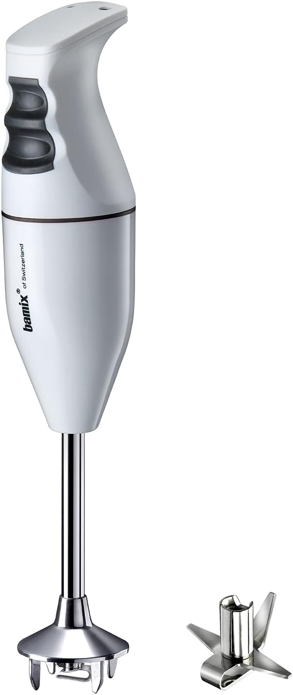 bamix Stabmixer Set EO140 CLASSIC inkl. Multifunktionsmesser aus Edelstahl, 140 Watt, 2-Stufen, Made