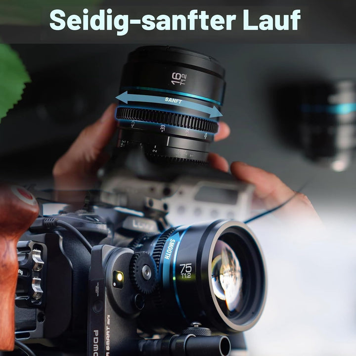 SIRUI Night Walker Cine-Objektiv T1,2 mit Manuellem Fokus Set, 16mm, 75mm, mit grosser Blende und S3