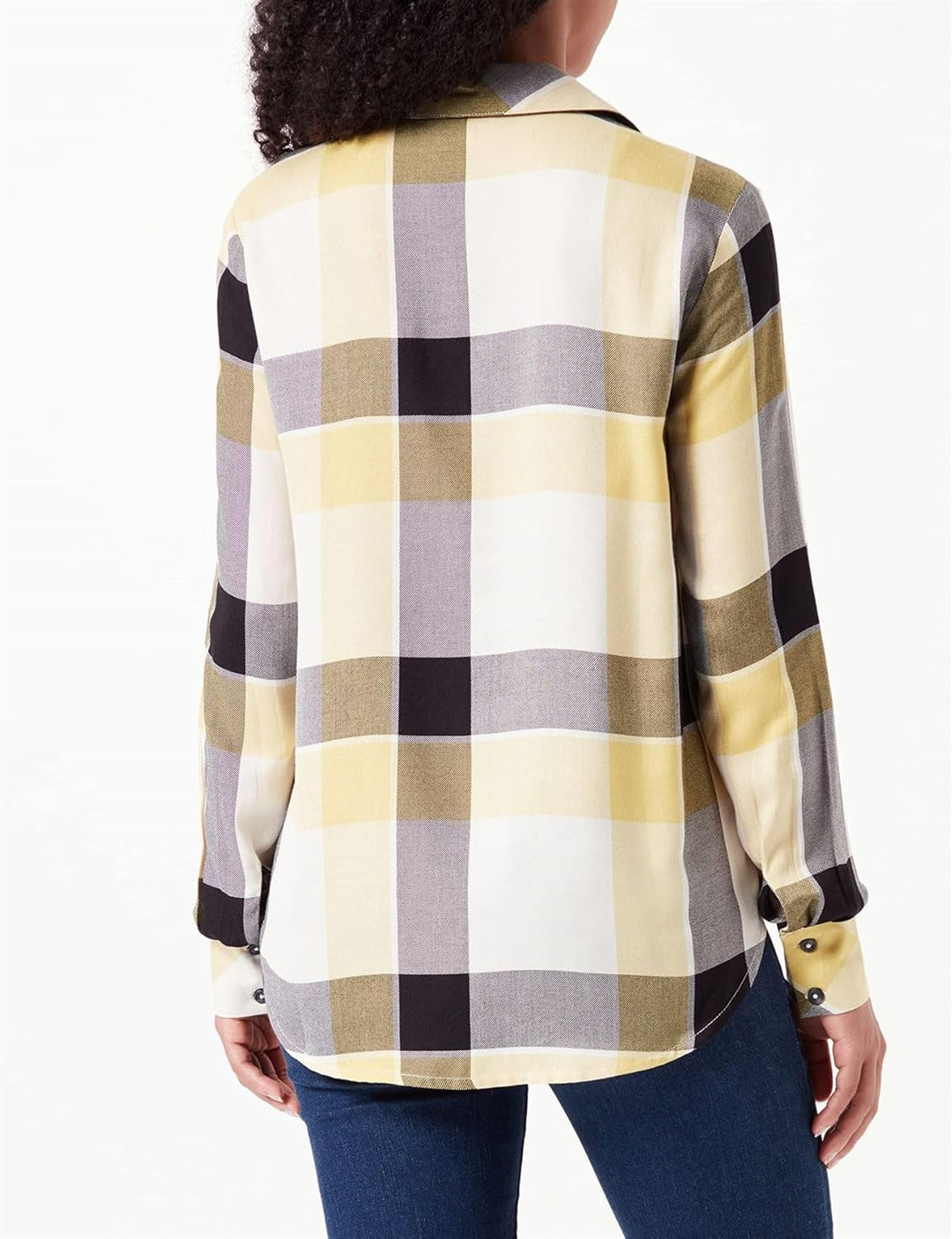 S. Oliver Damen Bluse Hemd Shirt Tunika Jersey Schwarz Gelb Kariert 36 Beige|gelb 81n4, 36 Beige|gel