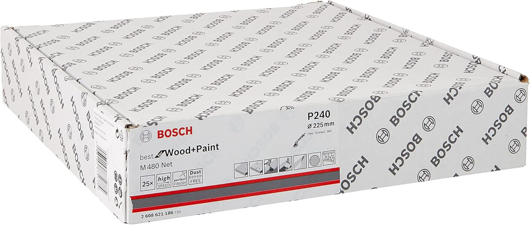 Bosch Professional 50 Stück Schleifblatt M480 Best for Wood and Paint (Holz und Farbe, Ø 125 mm, Kör