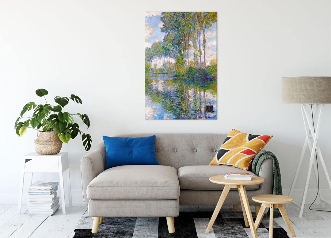 Generisch Claude Monet - Pappeln an der Epte I als Leinwandbild/Grösse: 120x80 cm/Wandbild/Kunstdruc