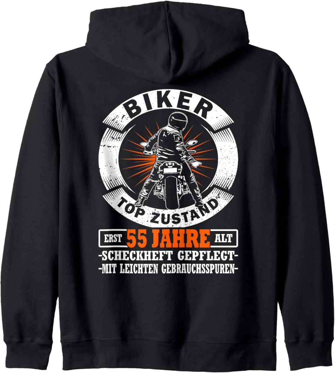 Motorradfahrer 55. Geburtstag Biker Top Zustand Kapuzenjacke