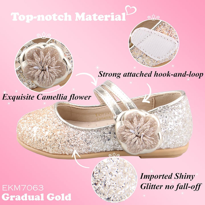 EIGHT KM EKM7063 Kleinkind Mädchen Kleid Schuhe Mary Jane Wohnungen Prinzessin Hochzeit Schuhe Balle