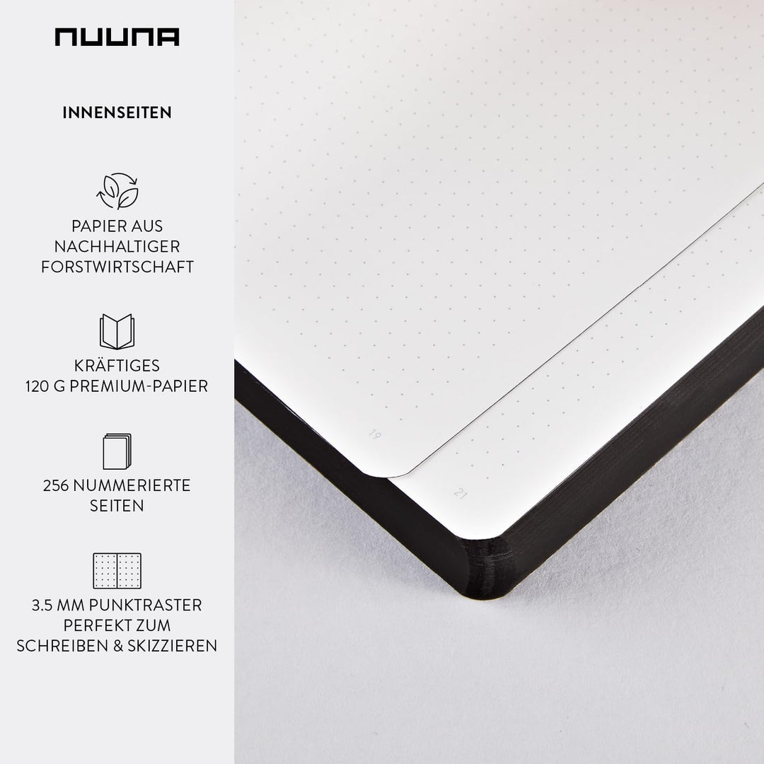 Nuuna Notizbuch A5+ | Graphic L - Berlin | Dotted Journal | 3,5mm Punktraster | 256 nummerierte Seit