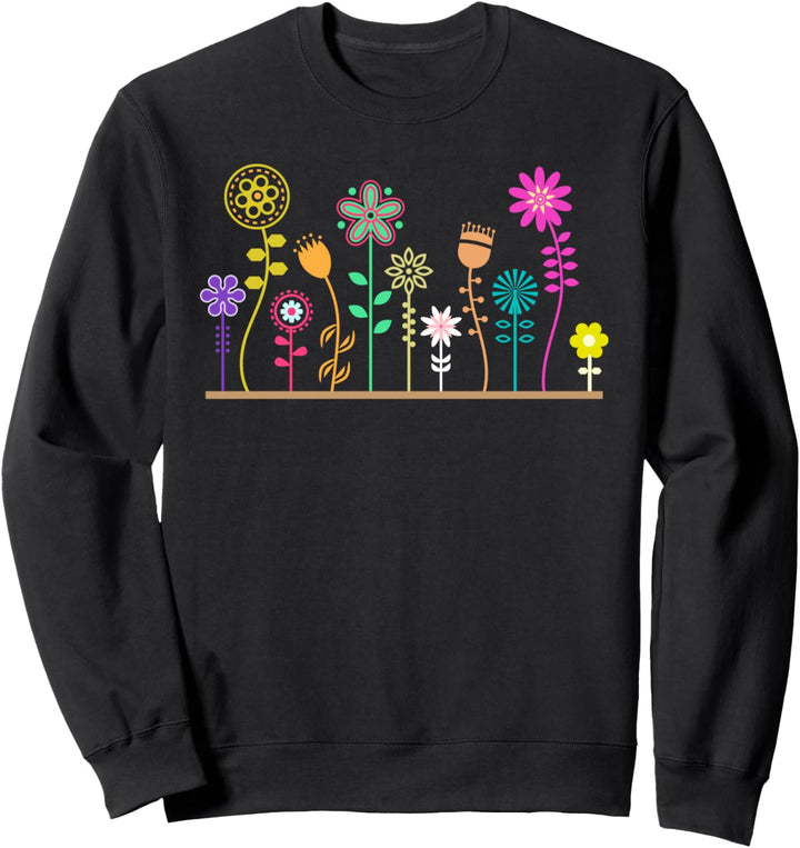 Blumenwiese Blumen Sommer Garten Natur Sweatshirt