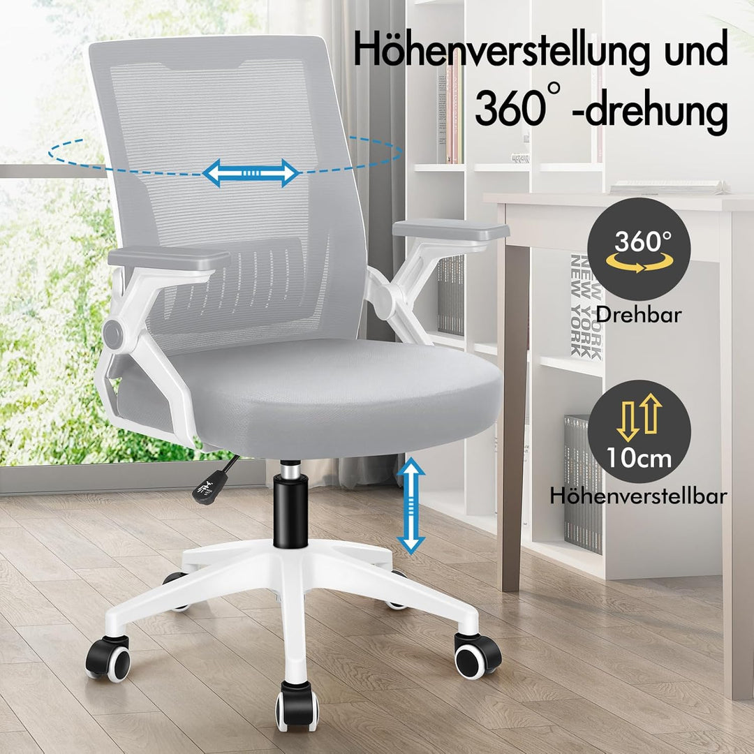 ALFORDSON Mesh Bürostuhl Chefsessel Netzstoff Ergonomie Drehstuhl, verstellbare Armlehnen,Schreibtis