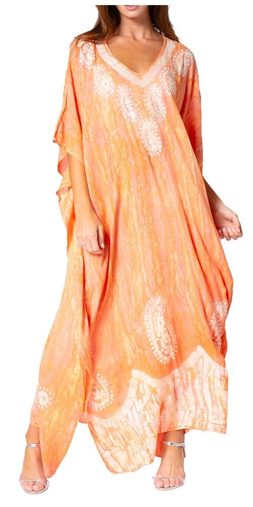 Sakkas Tacy Frauen Casual Boho Sommer Maxikleid Kaftan Kaftan Vertuschung LougeWear Einheitsgrösse 1