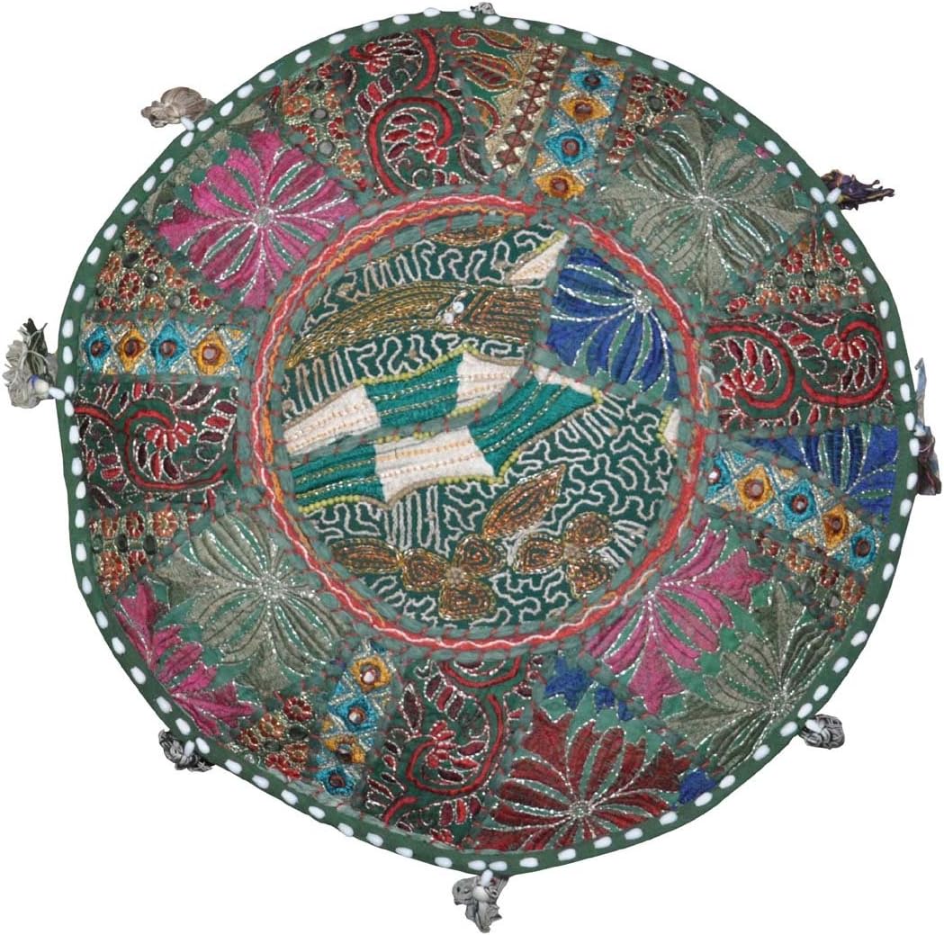 Rajasthali Traditionelle indische Startseite Dekorative osmanischen Handgemacht und Patchwork Hocker