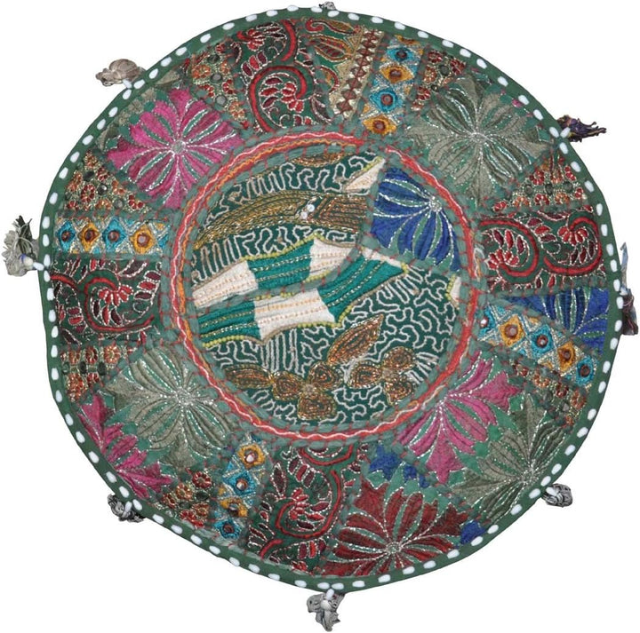 Rajasthali Traditionelle indische Startseite Dekorative osmanischen Handgemacht und Patchwork Hocker