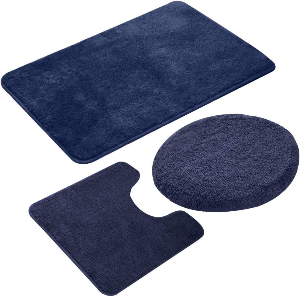 ele ELEOPTION Badezimmer-Set,rutschfeste Badematte schnelltrocknend weich wasserabsorbierend stilvol