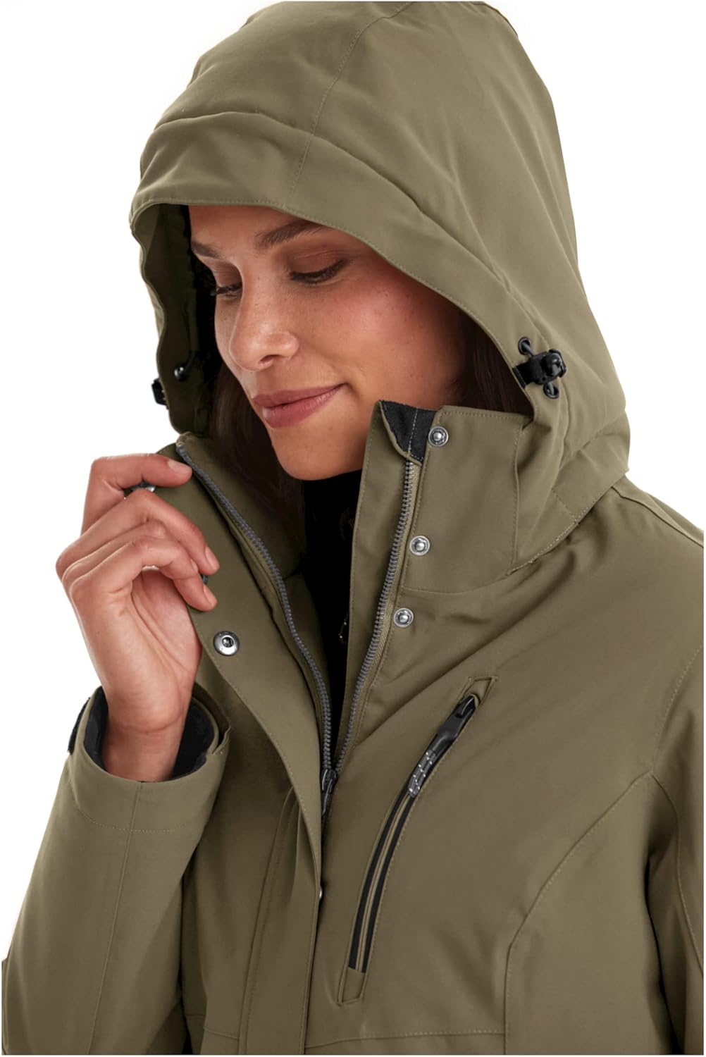 Killtec Damen Kow 165 Wmn Prk Funktionsparka/Parka mit abzippbarer Kapuze 48 helloliv, 48 helloliv